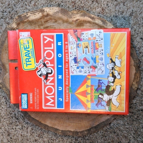 Parker Brothers Other - 1994 MONOPOLY Junior Travel Game - KB Toys Store Bought EUC 90s Collector
